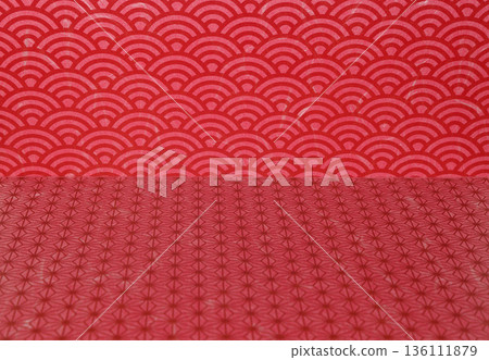 Japanese pattern background stage Japanese pattern background stage 136111879