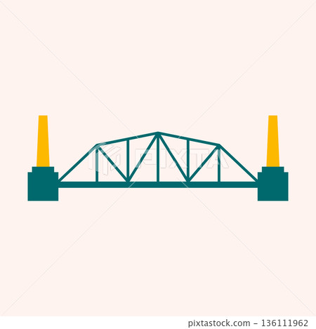 Bridge structure icon design. Bridge structure icon design. 136111962