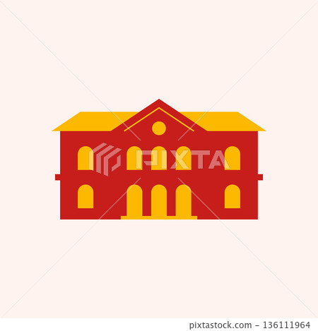 House building icon. House building icon. 136111964