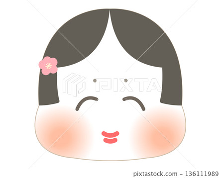 可愛的節分插畫_財神禦福 136111989