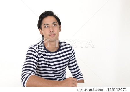 A man looking up A man looking up 136112071