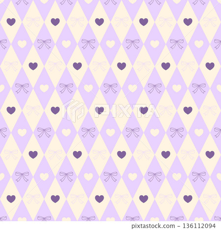 Cute pastel colored diamond pattern background material Easter Easter purple Cute pastel colored diamond pattern background material Easter Easter purple 136112094