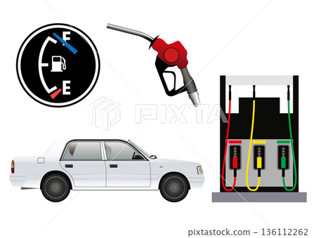 加油站和汽車 136112262