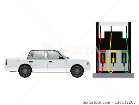 加油站和汽車 136112263