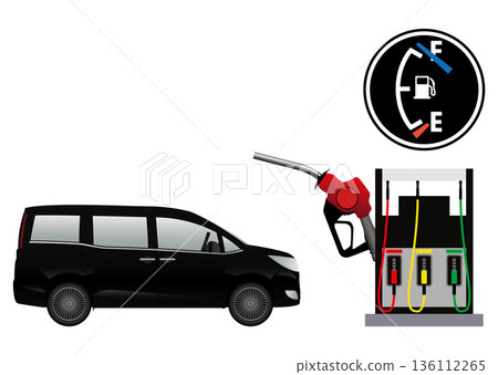 Gas station and car 136112265