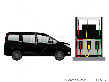 Gas station and car 136112267
