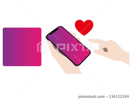 Smartphone and QR code screen Smartphone and QR code screen 136112269