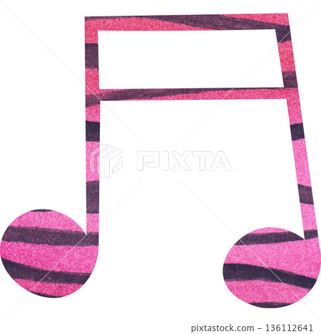 Beautiful watercolor illustration of a sixteenth note icon Beautiful watercolor illustration of a sixteenth note icon 136112641