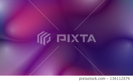 Abstract fluid liquid neon gradient background with pastel and violet hues smooth color transitions and ambient occlusion effect. Futuristic dark space modern template for design concepts. Vector illu 136112876