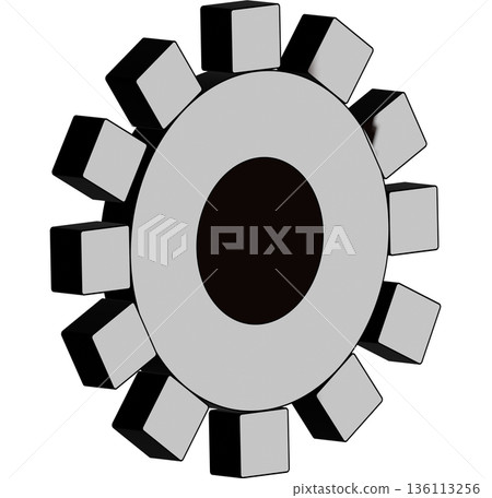 This is a simple gear icon. It can be used as a settings icon or for industrial websites. 136113256