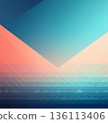 Abstract gradient background with diagonal geometric patterns | Copy space available | Business design material 136113406