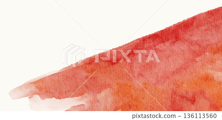 Red Orange Watercolor Abstract Vector Banner Red Orange Watercolor Abstract Vector Banner 136113560