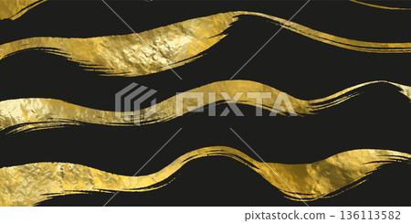 Abstract Gold Brush Stroke Vector Banner Abstract Gold Brush Stroke Vector Banner 136113582
