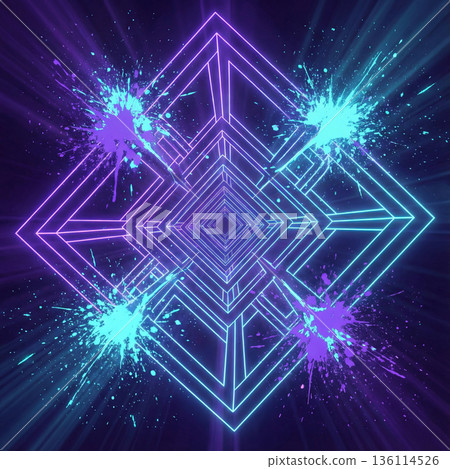 Colorful Diamond Splash Design Colorful Diamond Splash Design 136114526