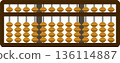 Illustration material of a 13-digit abacus 136114887