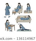 6 illustration sets of the daily life of pregnant women in their final month and maternity life 6 illustration sets of the daily life of pregnant women in their final month and maternity life 136114967