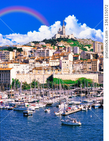 Beautiful view of Marseille's port Beautiful view of Marseille's port 136115072