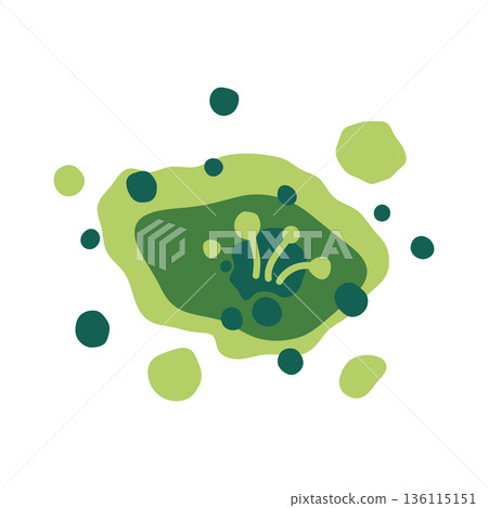 Microscopic mold colony in a damp indoor environment shows green and black fungus growth. Microscopic mold colony in a damp indoor environment shows green and black fungus growth. 136115151