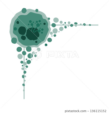 Green mold and fungal spores frame. Vector illustration. 136115152