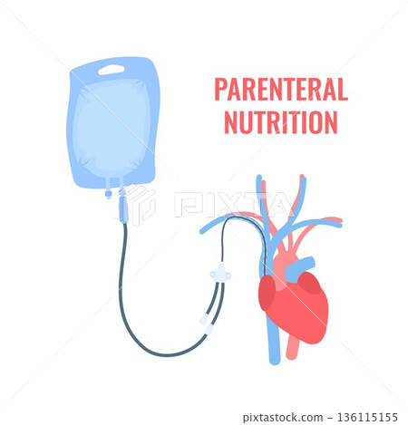 Parenteral nutrition bag system for intravenous feeding therapy 136115155