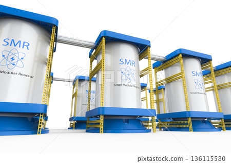 Smr or small modular nuclear reactors power plant isolated Smr or small modular nuclear reactors power plant isolated 136115580