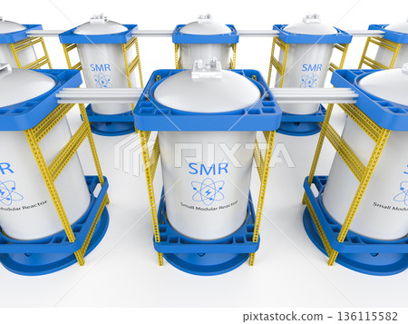 Smr or small modular nuclear reactors power plant isolated Smr or small modular nuclear reactors power plant isolated 136115582