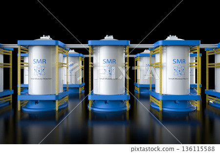 Smr or small modular nuclear reactors power plant Smr or small modular nuclear reactors power plant 136115588