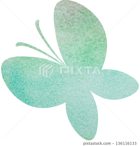 美麗的水彩蝴蝶圖示圖像插圖 136116133