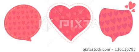 Pink Valentines day speech bubble set with hearts. Valentines day banner collection, poster, social media post layout, quiz backdrop, square banner design template set. abstract pink love shape Pink Valentines day speech bubble set with hearts. Valentines day banner collection, poster, social media post layout, quiz backdrop, square banner design template set. abstract pink love shape 136116795