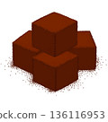 Illustration of raw chocolate 136116953
