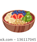Acai bowl illustration 136117045