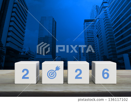 Happy new year 2026 success concept Happy new year 2026 success concept 136117102