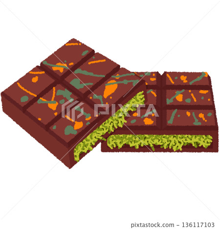 Dubai Chocolate illustration 136117103