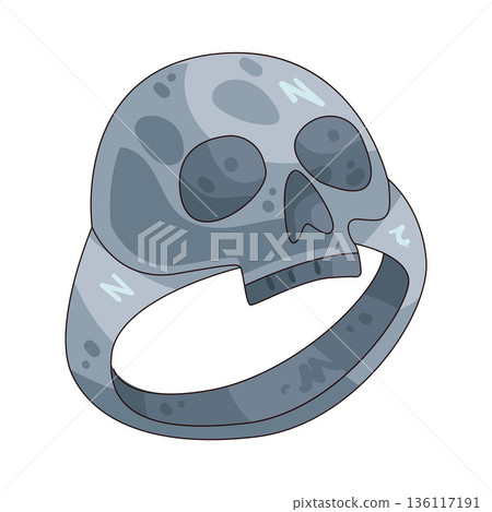 illustration of skull ring 136117191