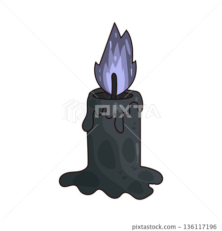 illustration of black candle illustration of black candle 136117196