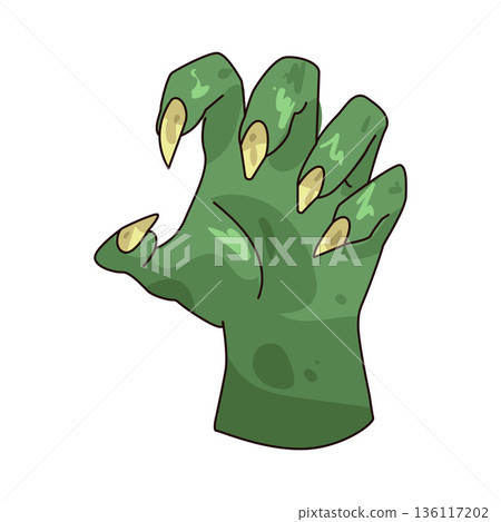 illustration of monster hand 136117202