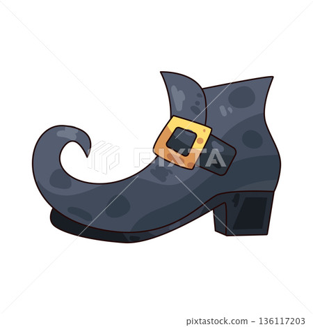 illustration of witch shoe 136117203