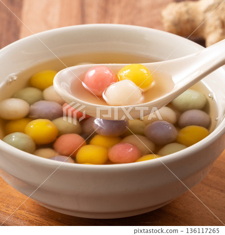 湯圓 冬至 多彩 五彩 五行 Colorful tangyuan タンユエン もち団子 136117265