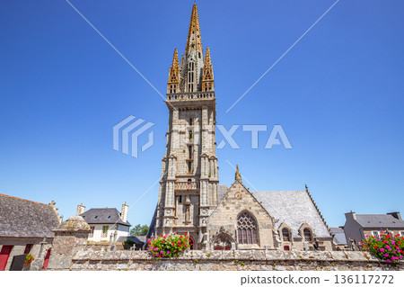 Parish close church of Goulven, finistere, brittany, france 136117272