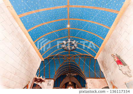 Parish close church of Le Faou saint-sauveur, finistere, brittany, france 136117334