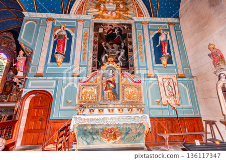 Parish close church of Le Faou saint-sauveur, finistere, brittany, france Parish close church of Le Faou saint-sauveur, finistere, brittany, france 136117347