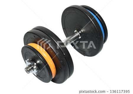 Adjustable dumbbell with composite discs Adjustable dumbbell with composite discs 136117395