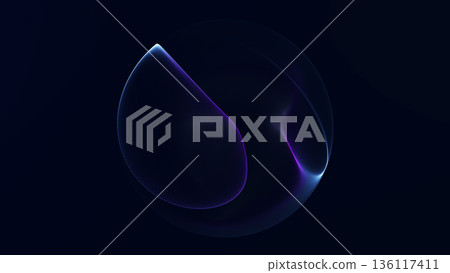 Abstract purple plasma sphere with smooth wavy light structure on dark background. Minimalistic glowing energy form with soft gradients and futuristic digital atmosphere. Abstract purple plasma sphere with smooth wavy light structure on dark background. Minimalistic glowing energy form with soft gradients and futuristic digital atmosphere. 136117411