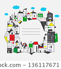 Frame with houses for estate and development 136117671