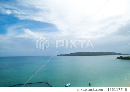 kourijima, Okinawa, blue water 136117746
