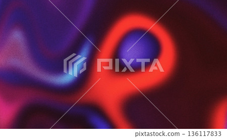 Abstract Fluid Shape with Blue and Red Gradient for Modern Y2K, Acid Art Style Abstract Fluid Shape with Blue and Red Gradient for Modern Y2K, Acid Art Style 136117833