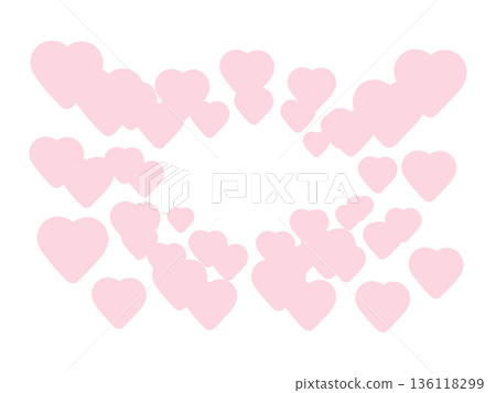 Light pink heart frame Valentine's Day illustration Light pink heart frame Valentine's Day illustration 136118299