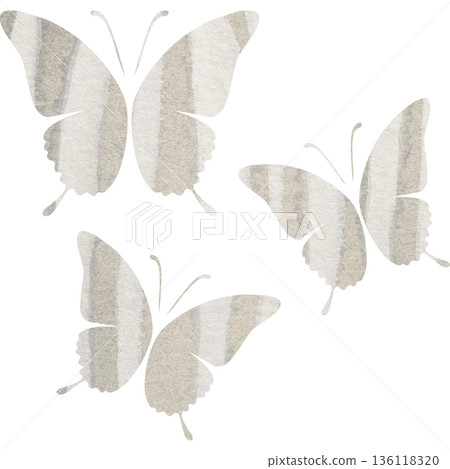 Beautiful watercolor butterfly icon image illustration 136118320