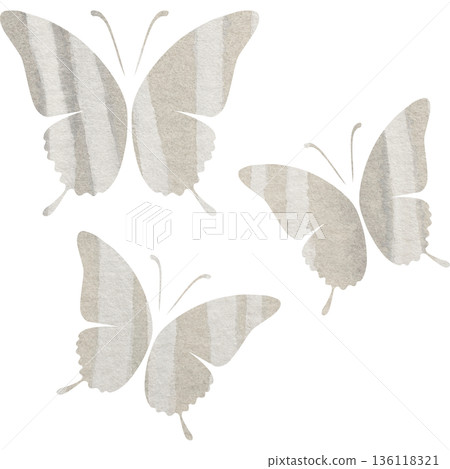 Beautiful watercolor butterfly icon image illustration 136118321