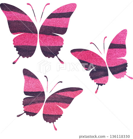 Beautiful watercolor butterfly icon image illustration Beautiful watercolor butterfly icon image illustration 136118330